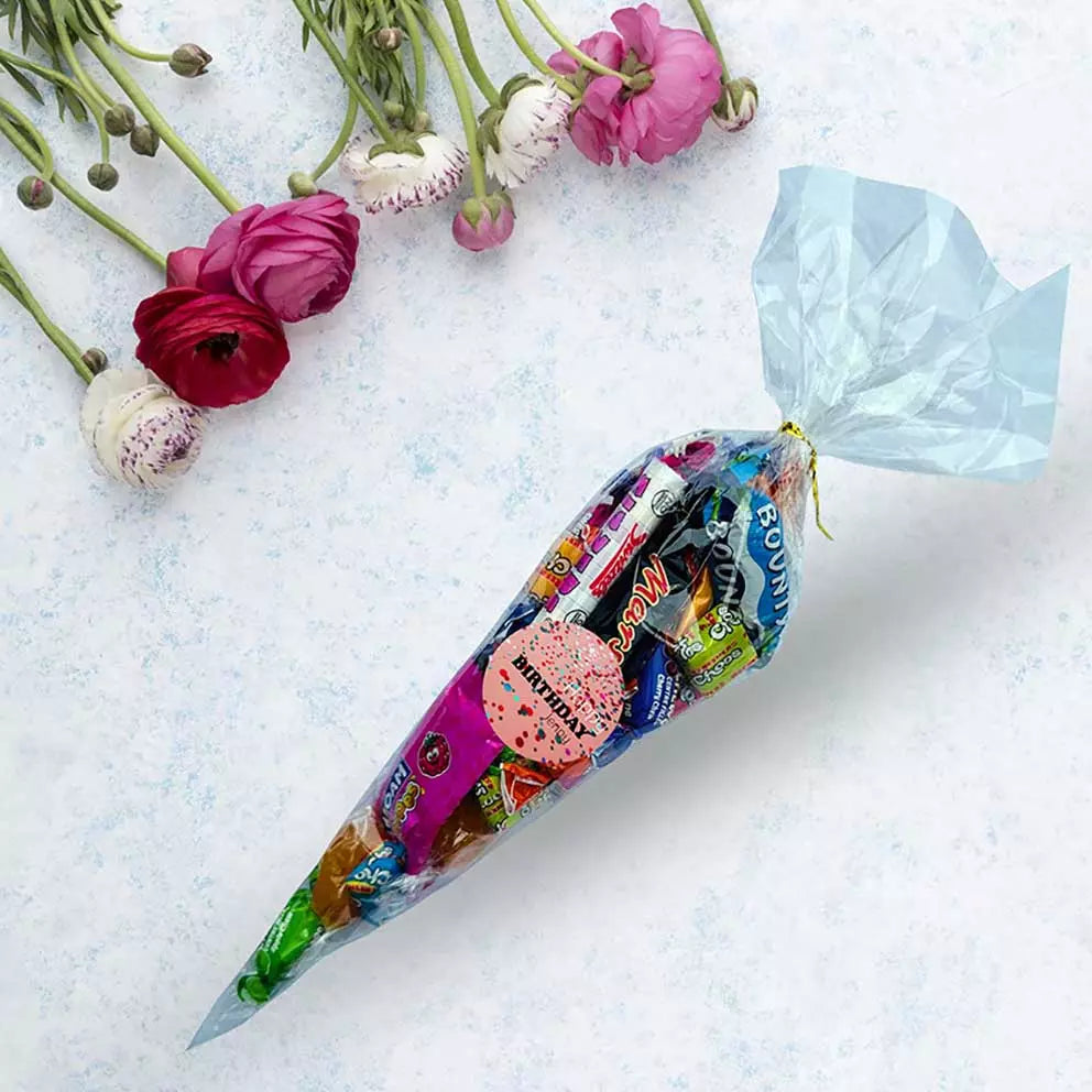 Personalised sweet cone with name and message