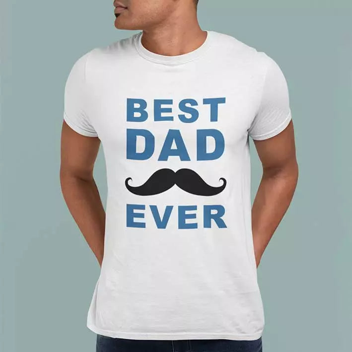 Personalised “The Best Dad Ever” t-shirt with custom name, a heartfelt gift for dads, husbands, and fathers