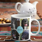 8 photo collage personalised mug with custom images and optional text