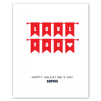 personalised card design, perfect Valentine card for her or him, romantic customised greeting to make your personalised card unique and memorable.
