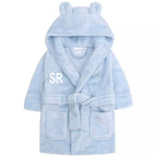 blue embroidered baby robe — perfect baby shower gift