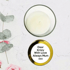 personalised candle hamper for mum with photo and message lid mothers day gift uk
