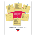 personalised card design, perfect Valentine card for her or him, romantic customised greeting to make your personalised card unique and memorable.