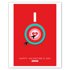 personalised card design, perfect Valentine card for her or him, romantic customised greeting to make your personalised card unique and memorable.