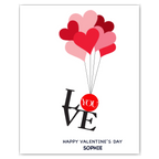 personalised card design, perfect Valentine card for her or him, romantic customised greeting to make your personalised card unique and memorable.