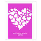personalised card design, perfect Valentine card for her or him, romantic customised greeting to make your personalised card unique and memorable.