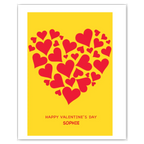 personalised card design, perfect Valentine card for her or him, romantic customised greeting to make your personalised card unique and memorable.
