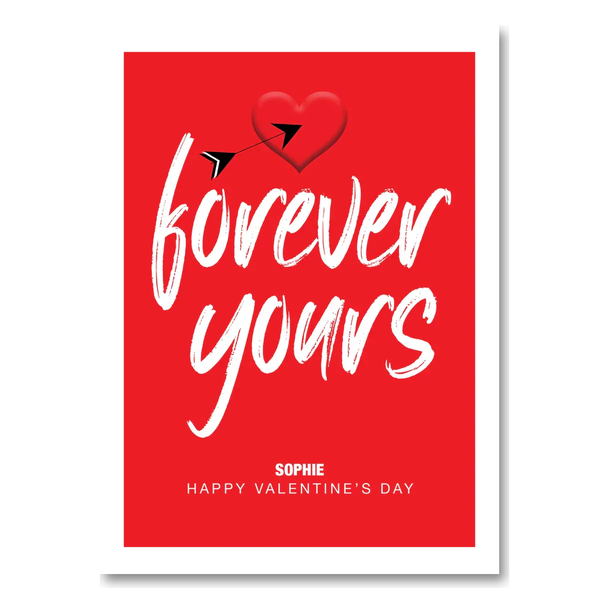 personalised card design, perfect Valentine card for her or him, romantic customised greeting to make your personalised card unique and memorable.