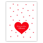personalised card design, perfect Valentine card for her or him, romantic customised greeting to make your personalised card unique and memorable.