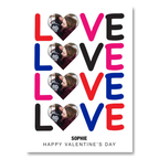 personalised card design, perfect Valentine card for her or him, romantic customised greeting to make your personalised card unique and memorable.