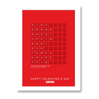 personalised card design, perfect Valentine card for her or him, romantic customised greeting to make your personalised card unique and memorable.