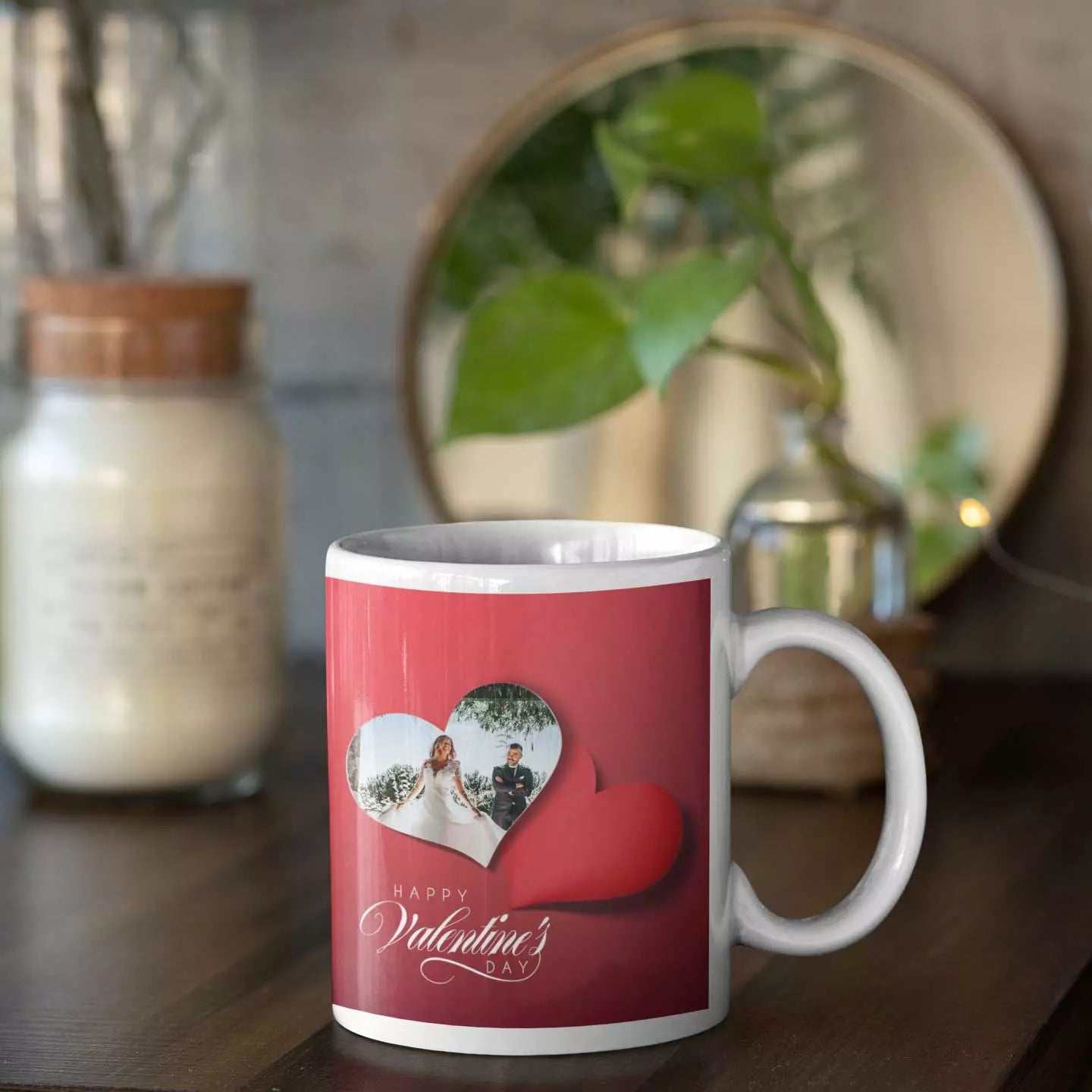 Personalised Fallen in Love mug with custom names and romantic message for Valentine’s Day