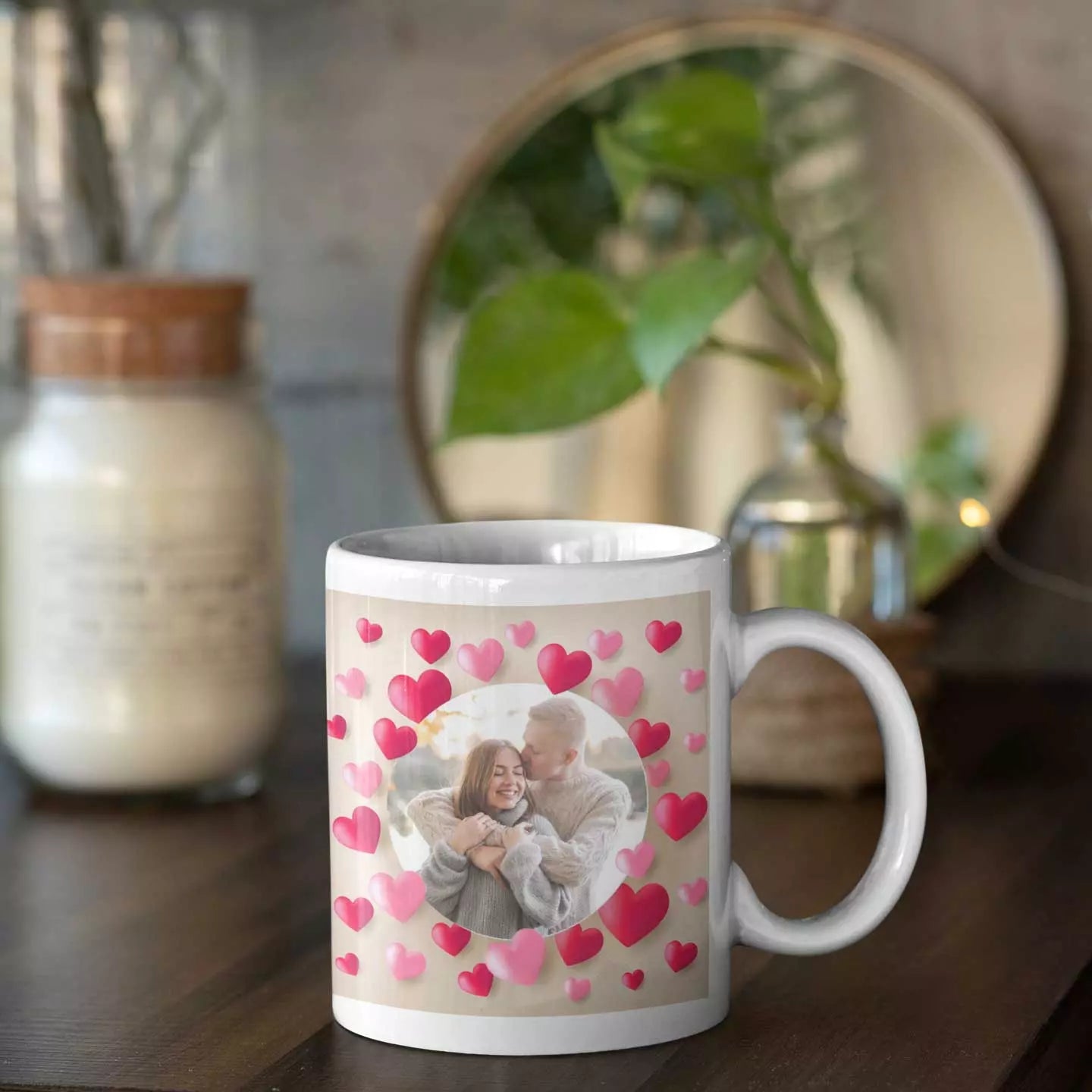 Personalised Always & Forever mug with custom name and romantic message for Valentine’s Day
