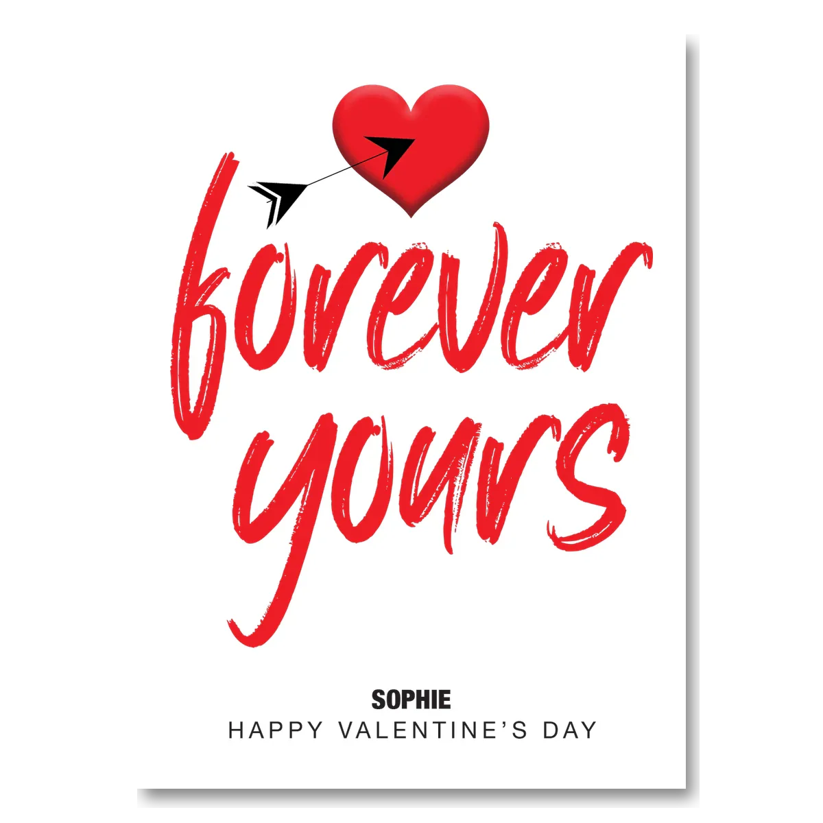  personalised card design, perfect Valentine card for her or him, romantic customised greeting to make your personalised card unique and memorable.