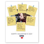 personalised card design, perfect Valentine card for her or him, romantic customised greeting to make your personalised card unique and memorable.