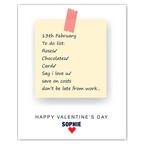 personalised card design, perfect Valentine card for her or him, romantic customised greeting to make your personalised card unique and memorable.