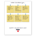 personalised card design, perfect Valentine card for her or him, romantic customised greeting to make your personalised card unique and memorable.