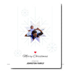 Personalised photo upload card with floral cut-out design – custom greeting