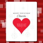 Anniversary or Valentine’s Day personalised card – UK printed red heart design