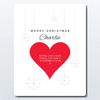 Luxury personalised heart card – custom anniversary or love message