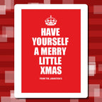 Luxury personalised Christmas card – add your family name and greeting add your wording; custom printed card; fast dispatch