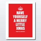 Custom Christmas card with classic festive lettering – personalised message option