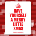 Luxury personalised Merry Xmas card – UK printed Christmas greeting