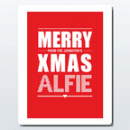 Custom Christmas card with family and recipient’s name – UK printed festive design