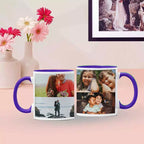 Personalised Black Coloured Inside Mug with 4 Photo Collage