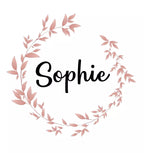 Personalised Pocket Bib with a 'Pretty in Pink' Wreath Design - Add Name