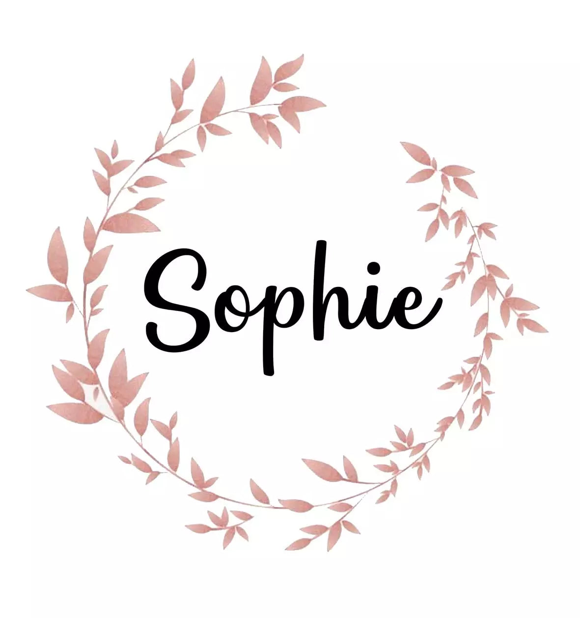 Personalised Pocket Bib with a 'Pretty in Pink' Wreath Design - Add Name