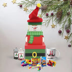 Plush Elf Gift Box Set with Personalised Mug, Scented Candle & Sweets