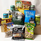 BrewDog Beer Craft Beer Cans and Snacks Hamper with Personalised Christmas Card