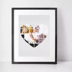 Personalised Heart Photo Wall Art - Upload Photo
