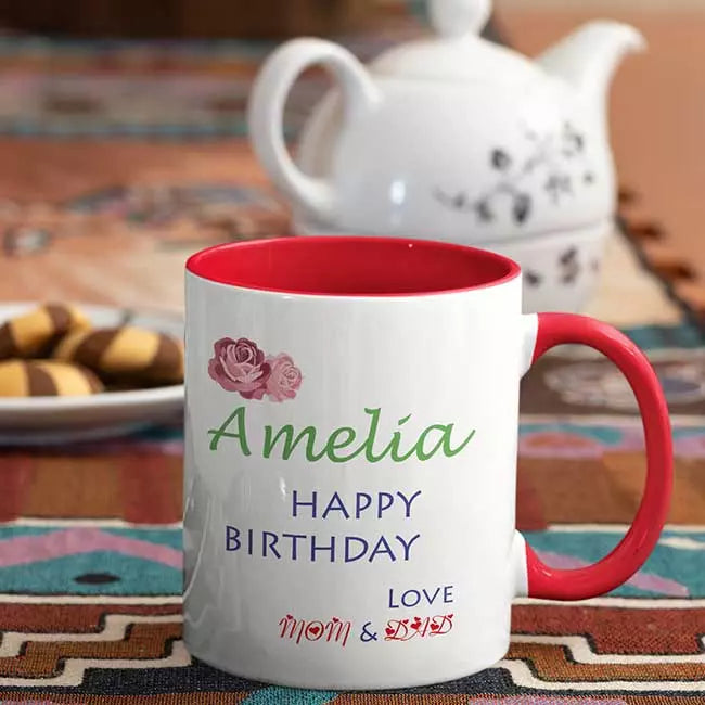 Personalised Happy Birthday Mug - Add Names