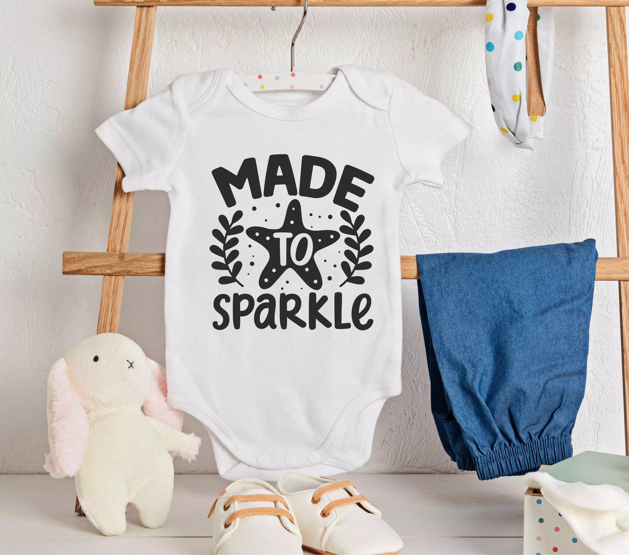 Personalised 'Made to Sparkle' Babygrow