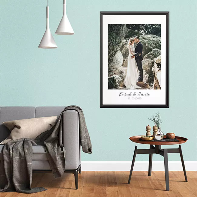 Personalised Framed Wall Art with Photo & Meaningful Text