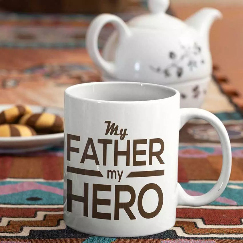 Personalised 'My Father My Hero' Mug - Add Message
