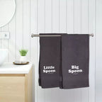 Personalised Big Spoon Little Spoon Couples Embroidered Towels
