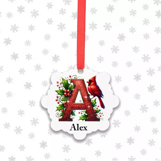 Personalised Snowflake Christmas Name Bauble