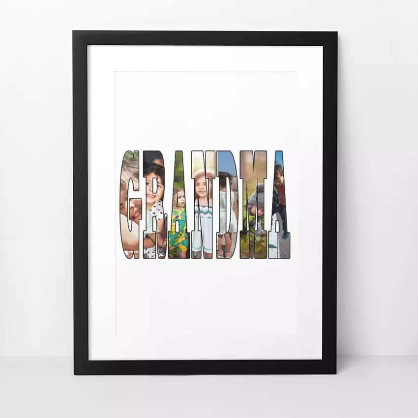 Personalised 'GRANDMA' Photo Word Art