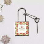 Personalised Square Metal Photo Padlock with Key