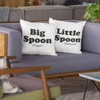Big Spoon Little Spoon - Personalised Couple Cushion Covers