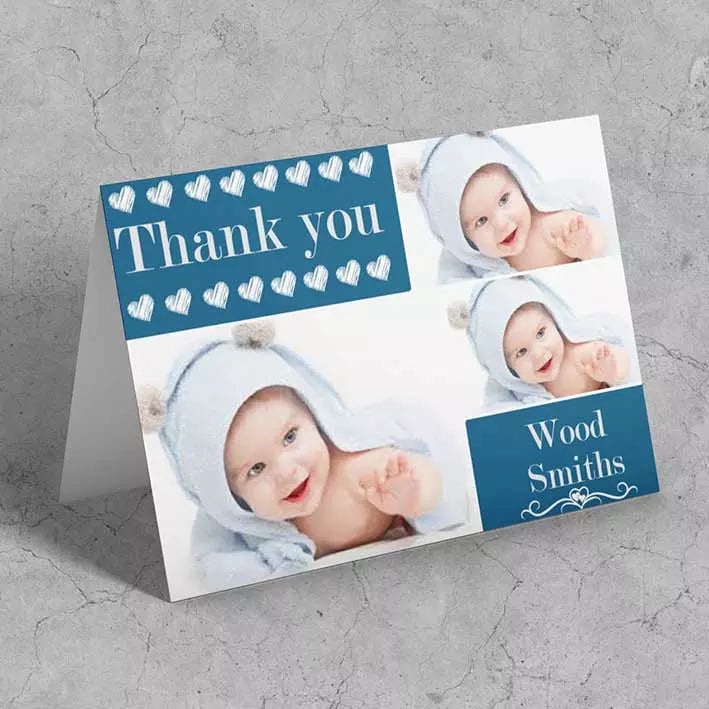 Personalised Photo Card with 3 Photos & Text