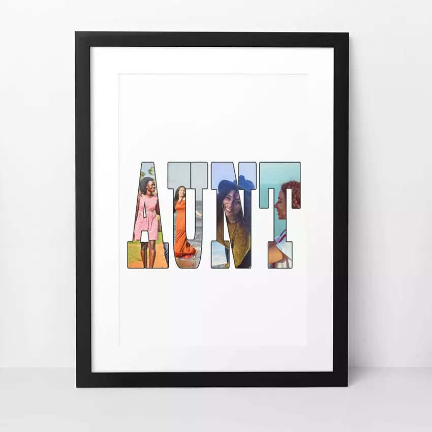 Personalised 'AUNT' Photo Word Art