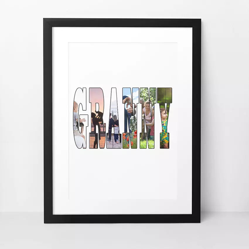 Personalised 'GRANNY' Photo Word Art
