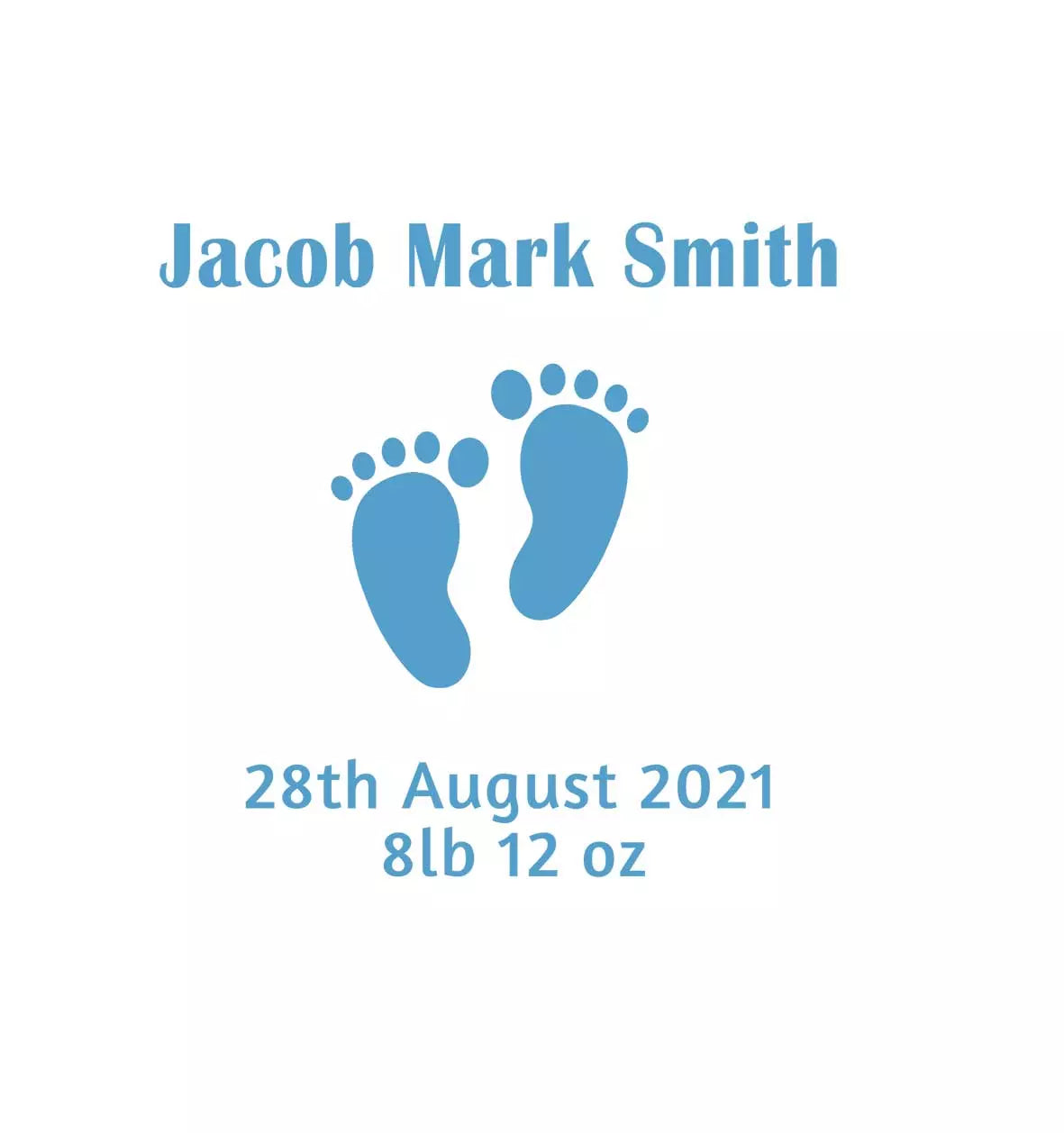 Personalised Bib with Crumb Catcher - Add Name, DOB & Weight