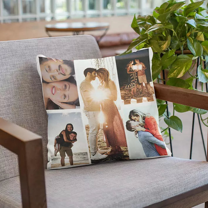 5 Photo Collage Cushion - Personalised Gift