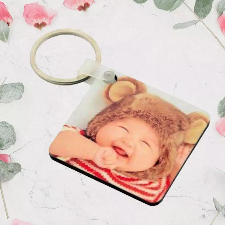 Personalised Square Photo Keyring
