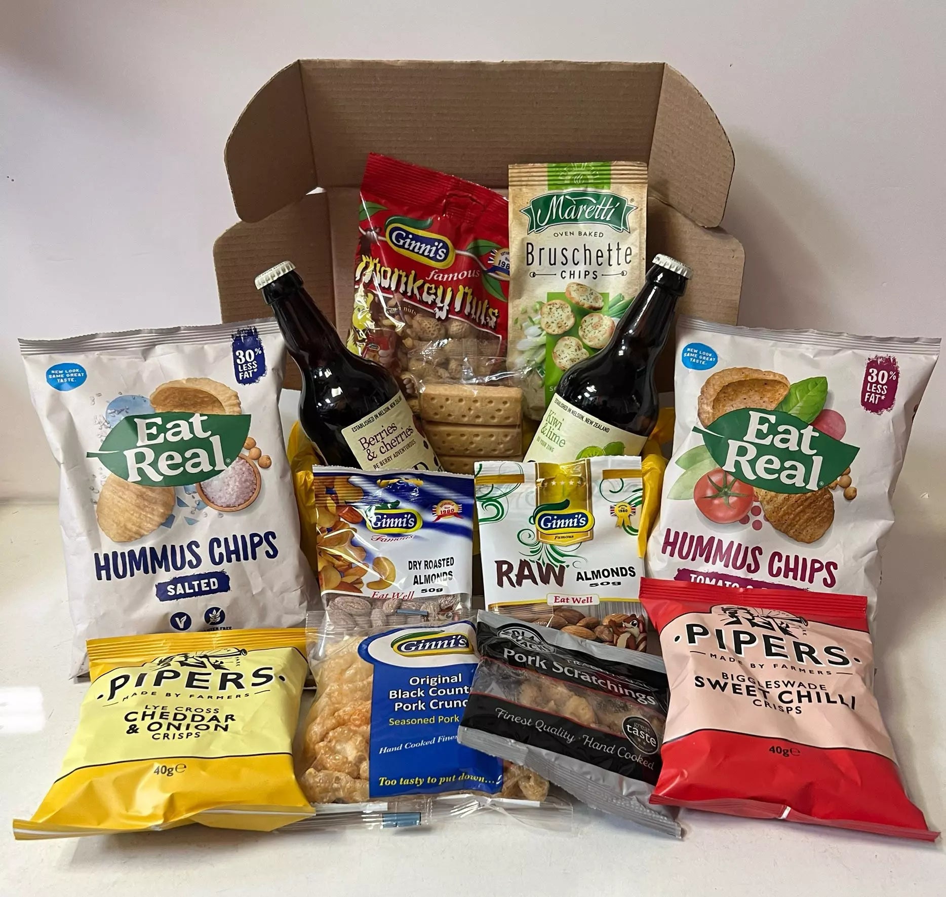 Old Mout Cider and Snacks Hamper with Personalised Christmas Card